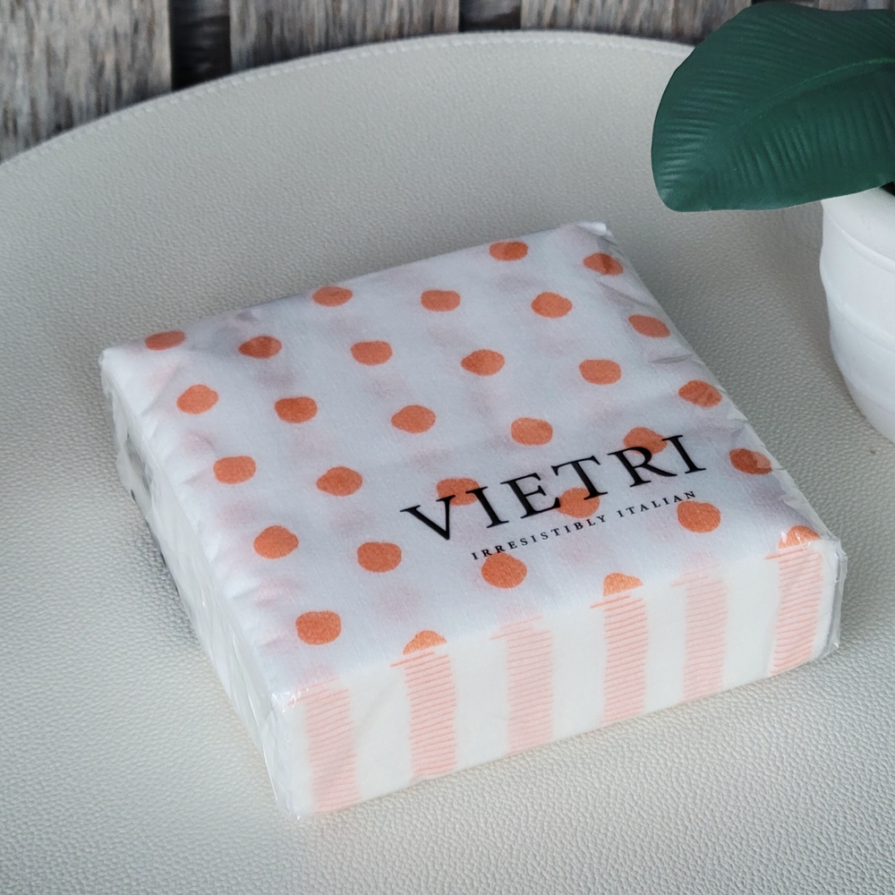 Easter Bunny Decor with Orange Polka Dot Vietri Napkins - Picture 5 of 8